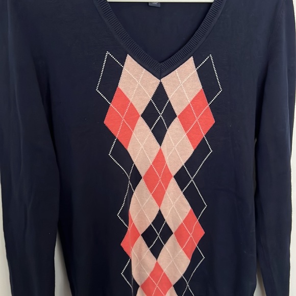 Tommy Hilfiger Argyle V-Neck Sweater - Picture 2 of 6